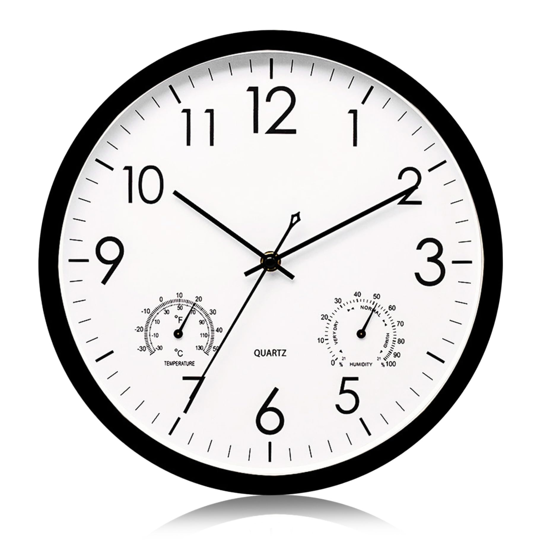 Reloj impermeable de cuarzo con higrómetro integrado para oficina 1