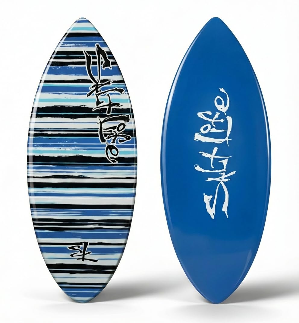 SALT LIFE Fiberglass Compression Skimboard – High-Performance Beach Skim Board for Kids, Teens &amp; Adults – Lightweight Durable Shorebreak – 38, 42, 44, 53 in