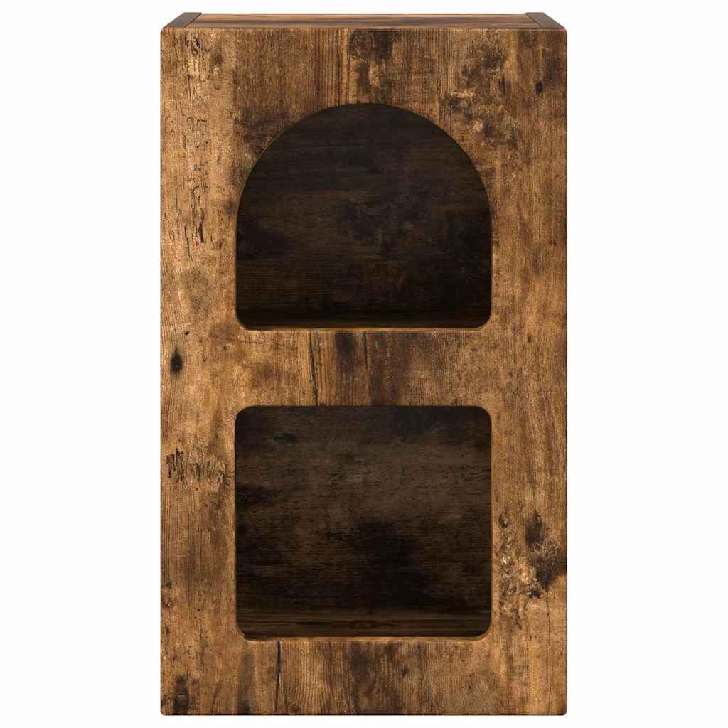 Mesita de noche moderna de madera de 29,5 x 35 x 50 cm con estantes para almacenamiento, diseño neutro para dormitorio, fácil limpieza y montaje