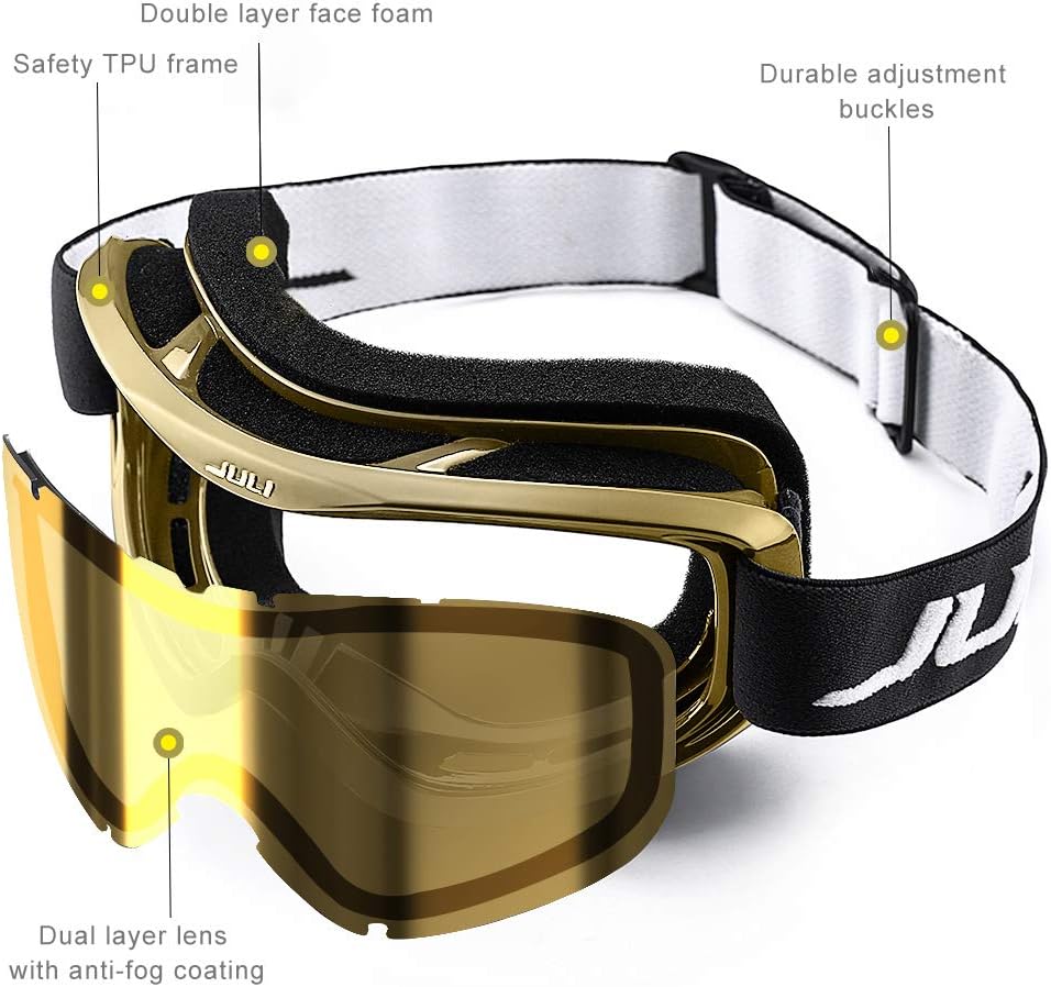JULI Ski Goggles,Snow Snowboard Goggles Men Women Snowmobile Skiing Skating