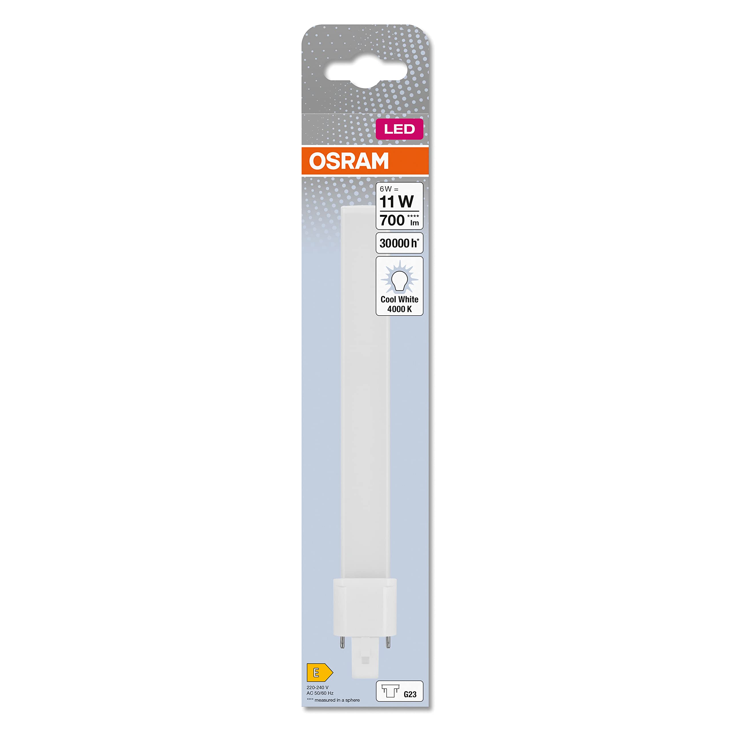OSRAM Lampada DULUX S11 LED Per Base G23, 6 Watt, 700 Lumen - Foto 6