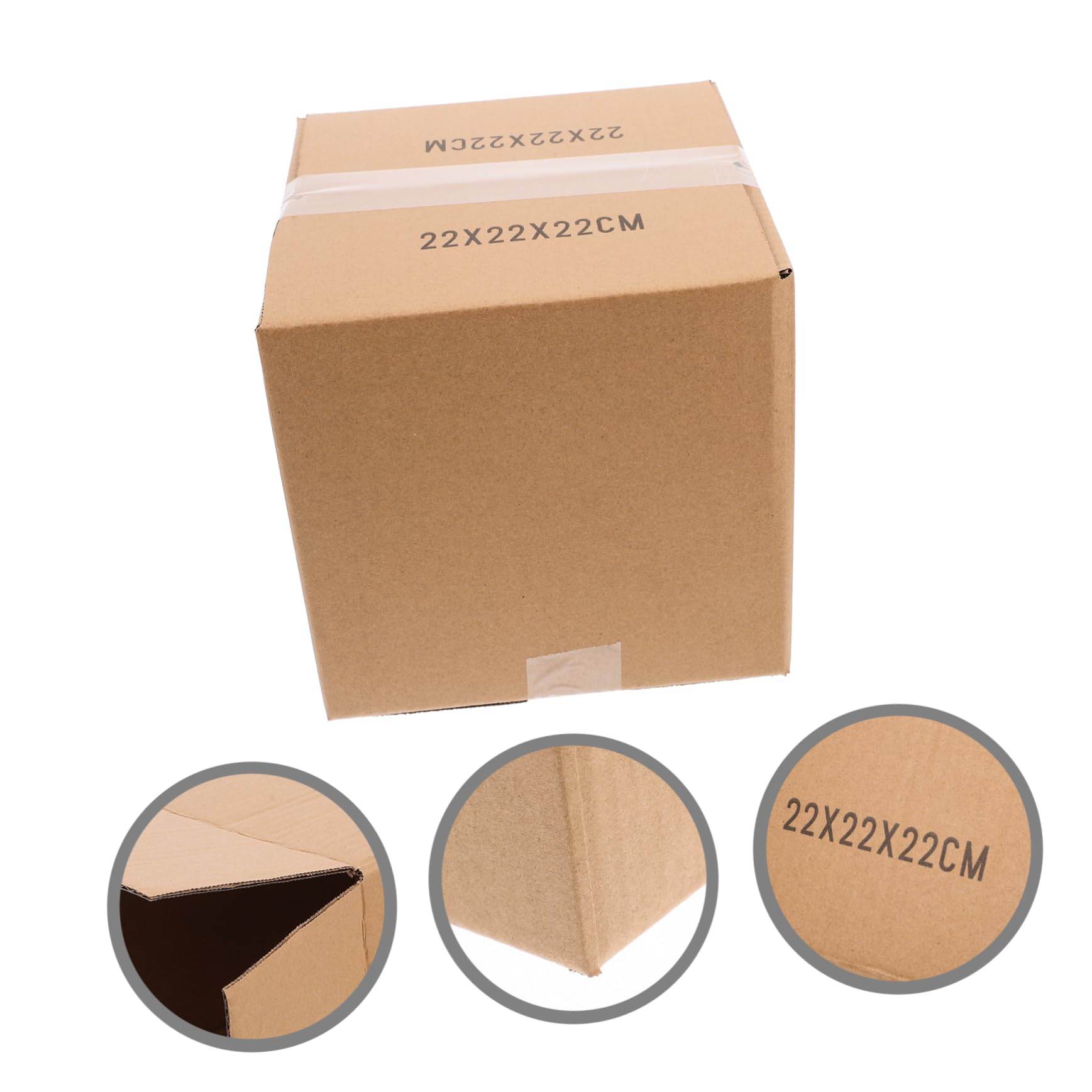 Quadratische Versandkartons Braun aus Papier 5 Stück für Transport