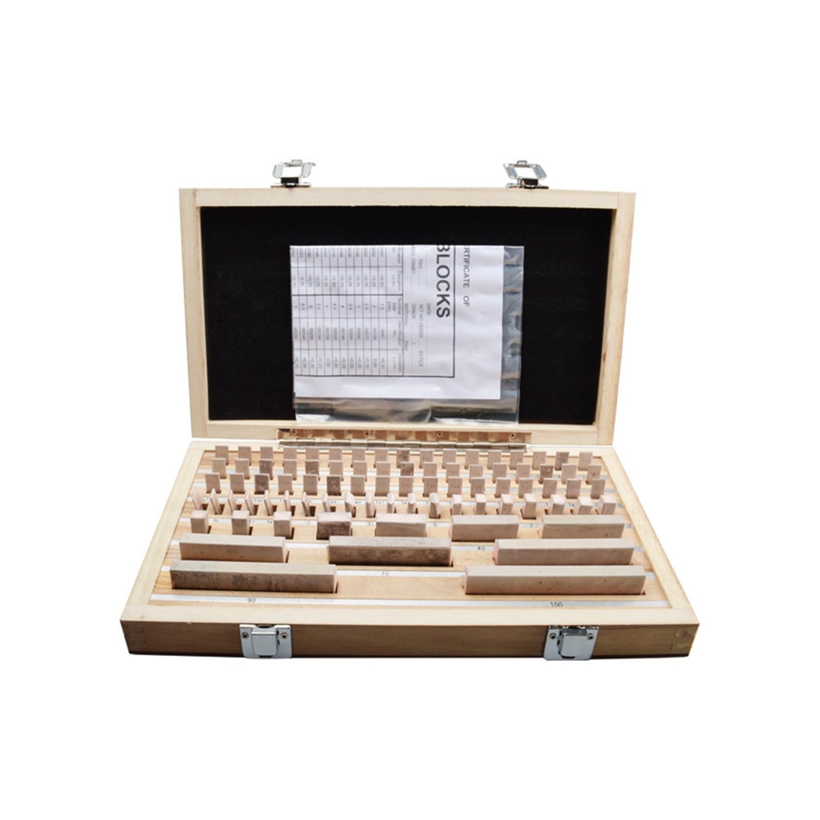 Zestaw metrycznych płytek wzorcowych ze stali szybkotnącej 0,001 Mm Precyzyjne narzędzia do kalibracji mikrometru kontrolnego Precyzyjny pomiar(122 pieces Level 1)