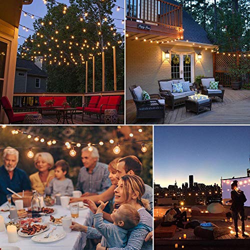 Vmanoo VG4027B Outdoor String Lights 25Ft Globe Patio Lighting Waterproof G40 Bulbs thumb #5