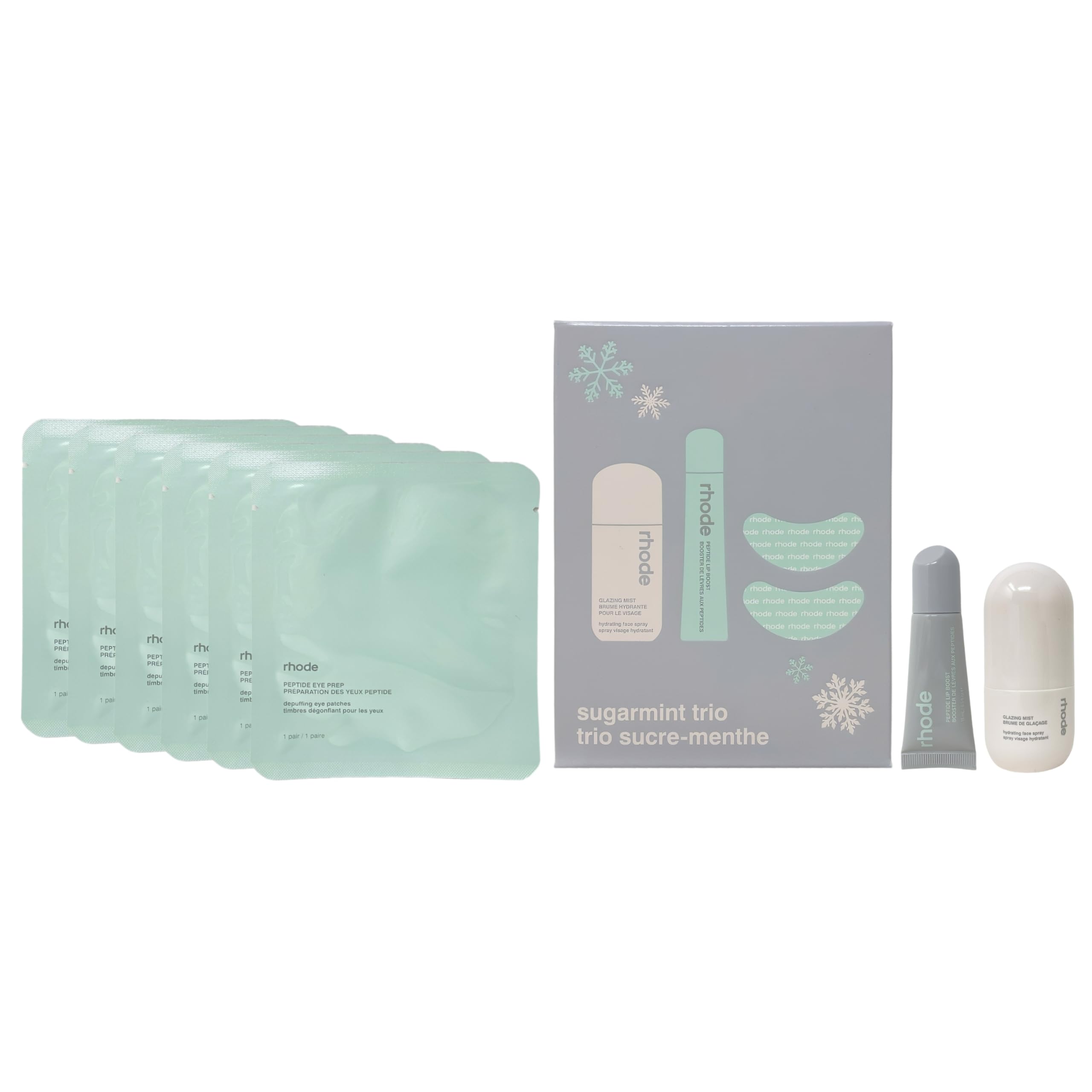 Sugarmint Trio Set - Glazing Milk, Peptide Lip Boost & Eye Patches