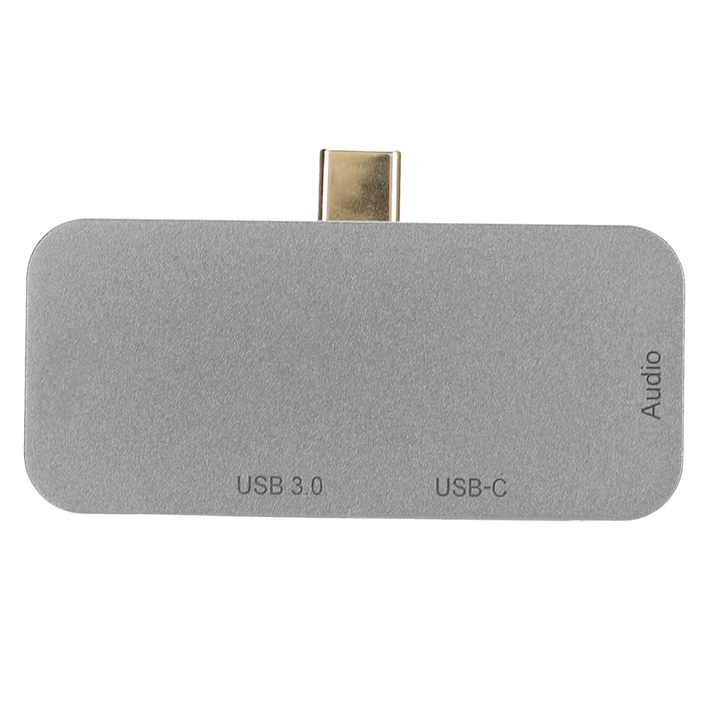 Hub 4 in 1, Video 4K, Ricarica PD 60W, Lega di Alluminio (GRAY)