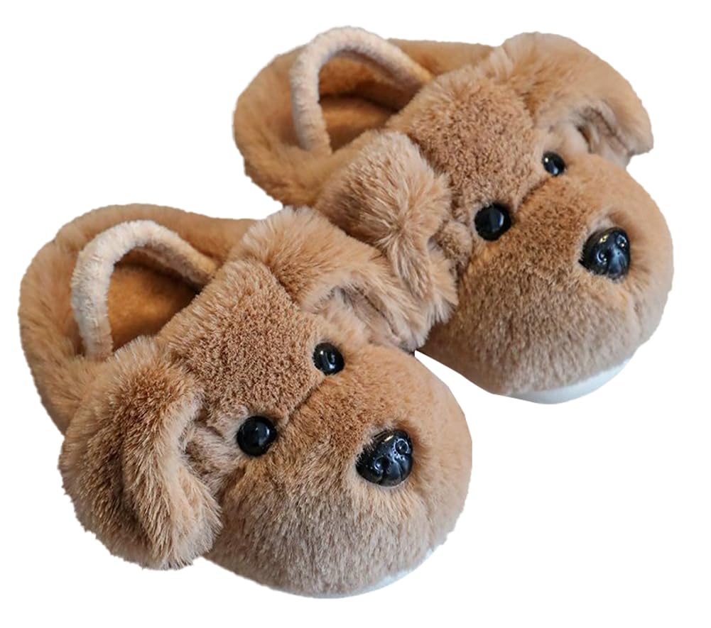 EMGILL Dog slippers Funny House Slippers Toddler Girls Boys Winter Indoor Outdoor Fuzzy Warm Shoes