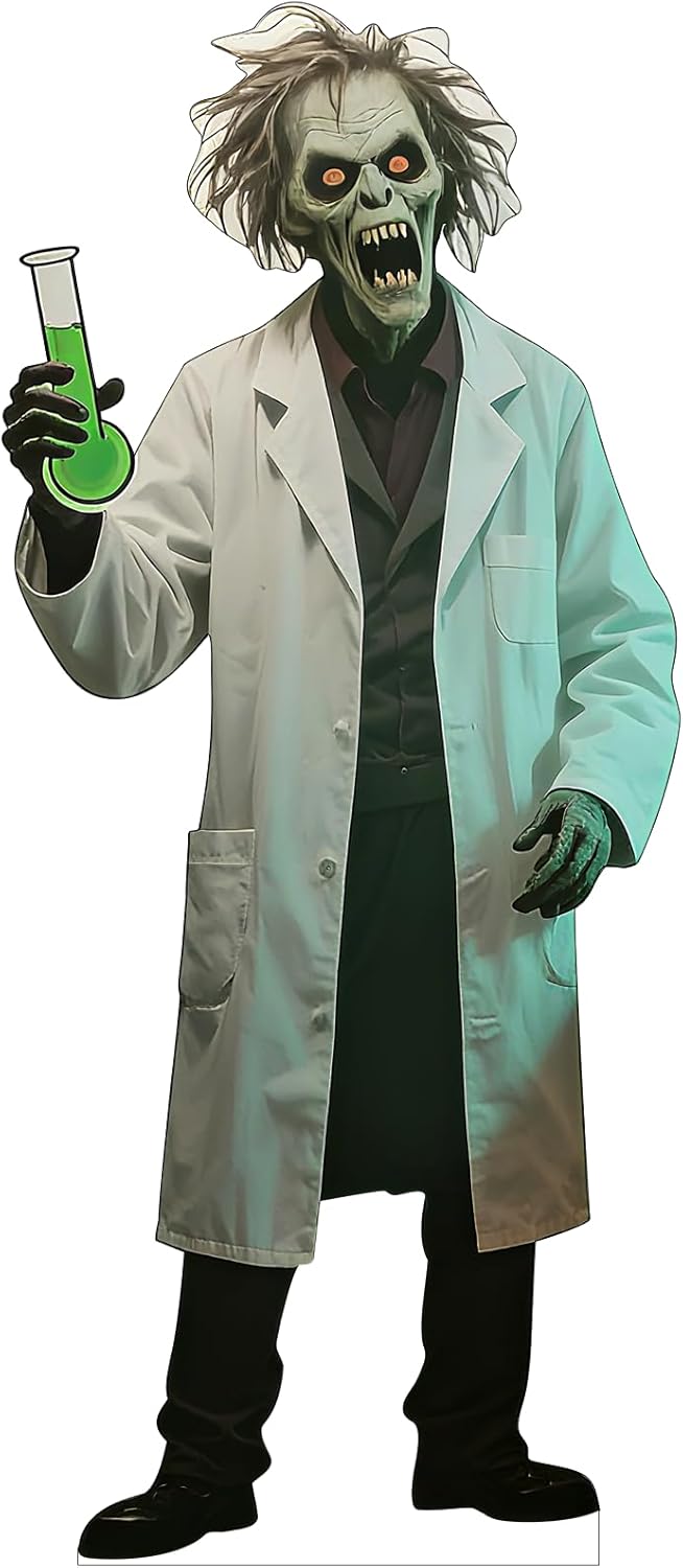 Halloween Decor, Life Size Cardboard Cutout, 6 ft Killer Standee, Scary Decorations for Party, Porch, Haunted House & Yard, Indoor & Outdoor Use, Easy Assembly, Sturdy Coroplast