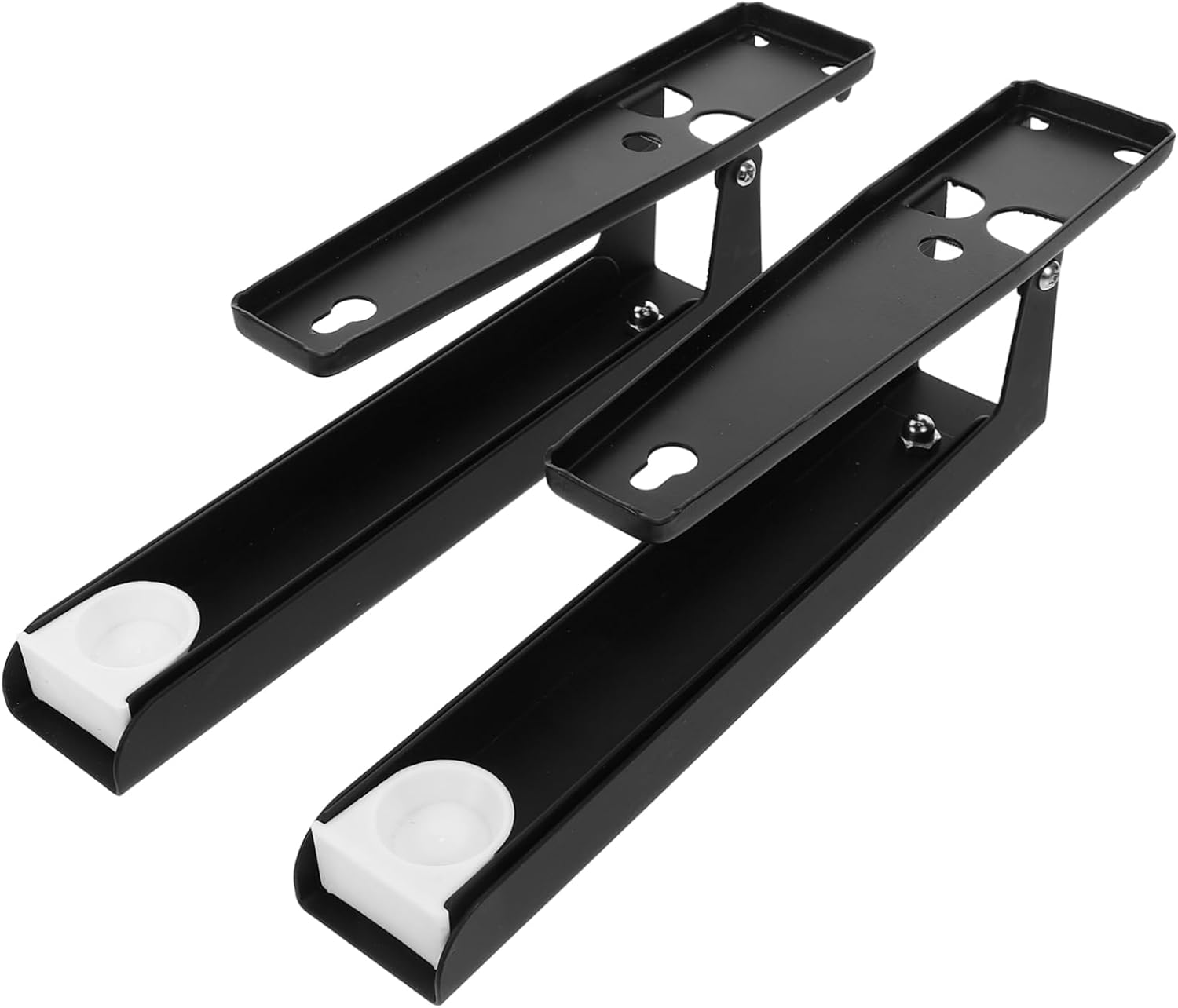 2pcs Folding Microwave Wall Shelf Bracket Kitchen Storage Telescopic Design for Space-Saving Organization