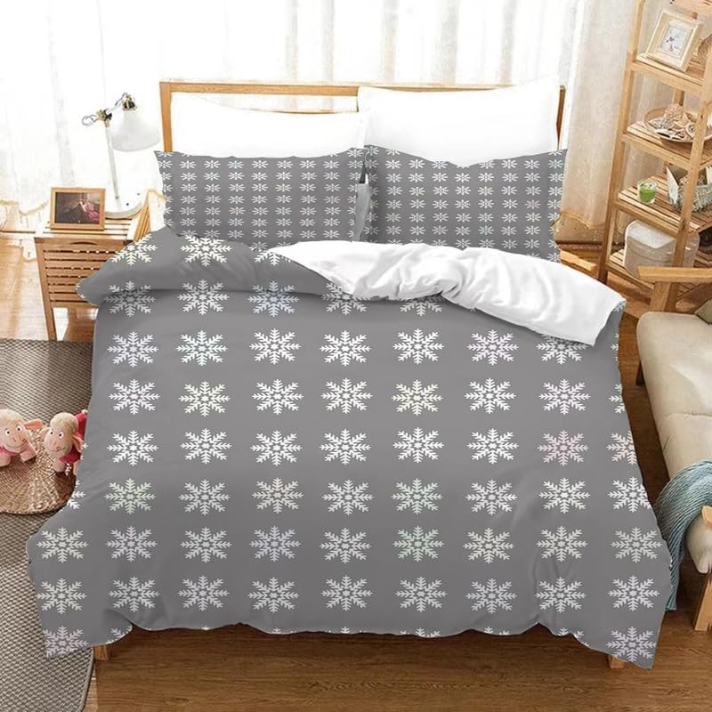 Funda nórdica cama 150 gris de microfibra 220x240 con dos fundas de almohada 50x75