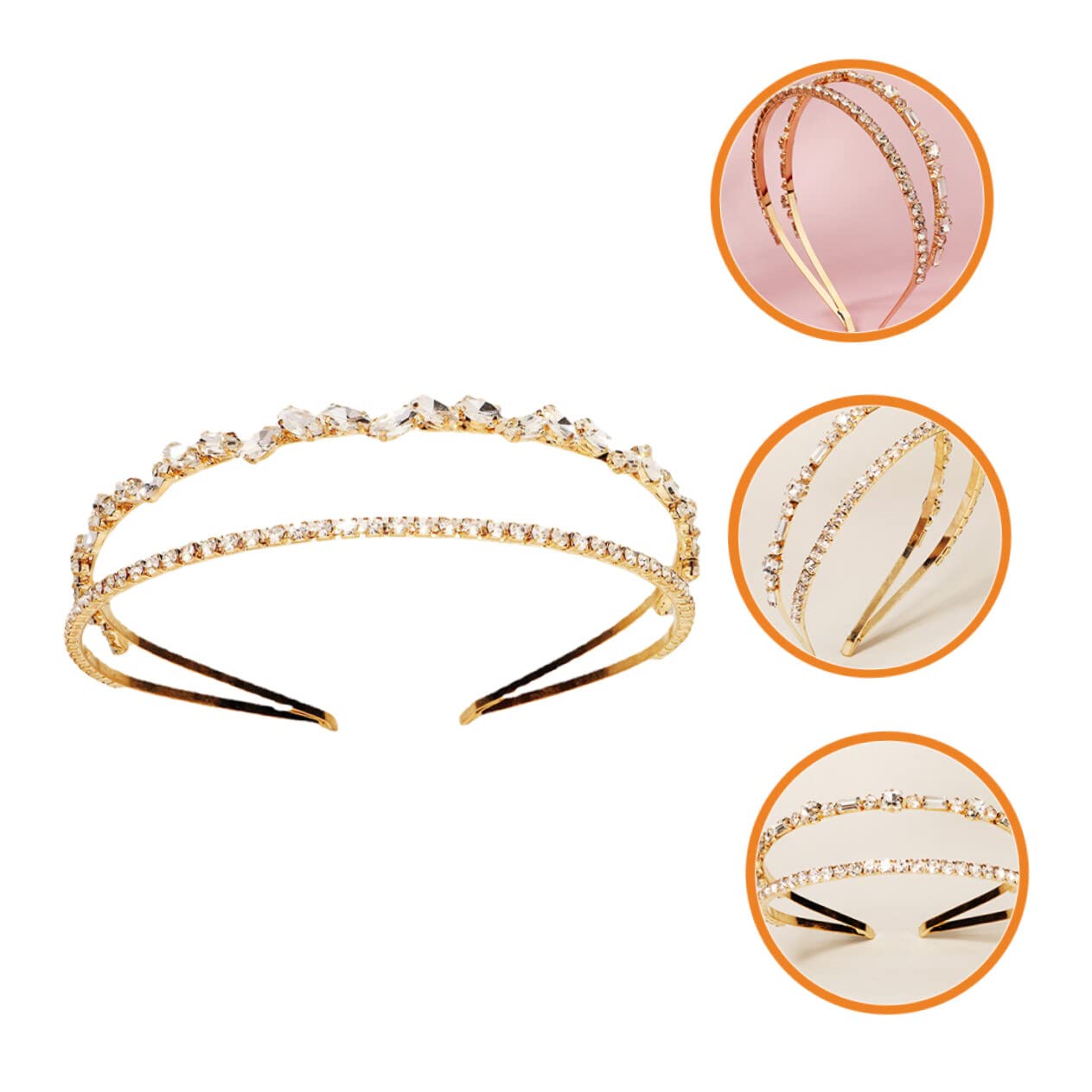 FRCOLOR 5stücke Cristall Haarband Für Frauen Elegantes Hochzeits-stirnband Mit Strasssteinen Für Feierlichkeiten Und Besondere Anlässe Hält Sicher Ohne Haarbeschädigung