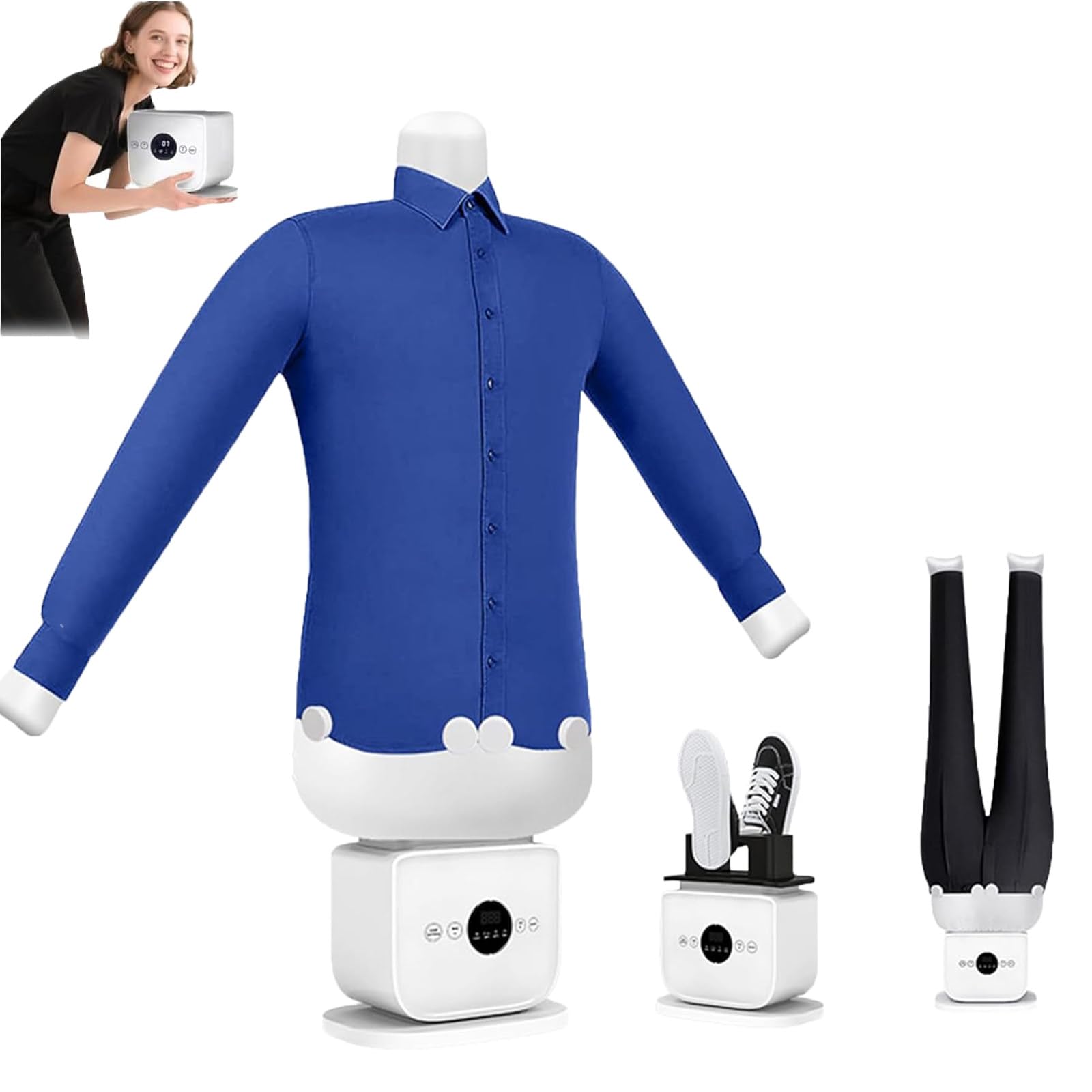 PtaTritious Hands-Free Automatic Ironing Machine, Steam Iron, Touched Ironing Machine, Fully Automatic Ironing,Compact, Portable & Ultra Quiet, for Shirts/Shoes/Pants A