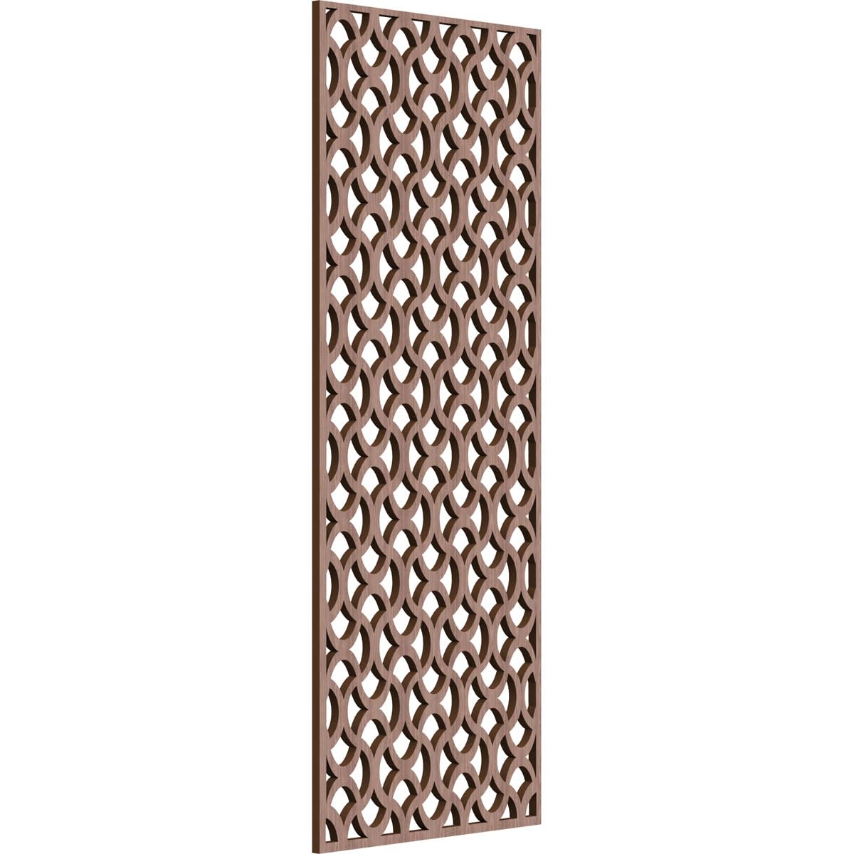 Resort Decorative Pierced Fretwork Wood Wall Panels, 15 3/8"W x 39 3/8"H x 3/8"T, Walnut