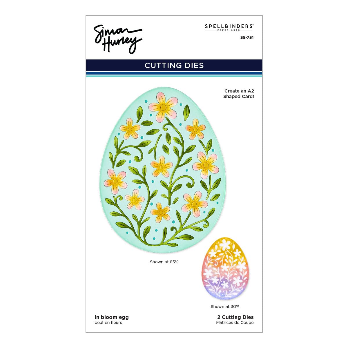 in Bloom Egg Etched Dies by Simon Hurley