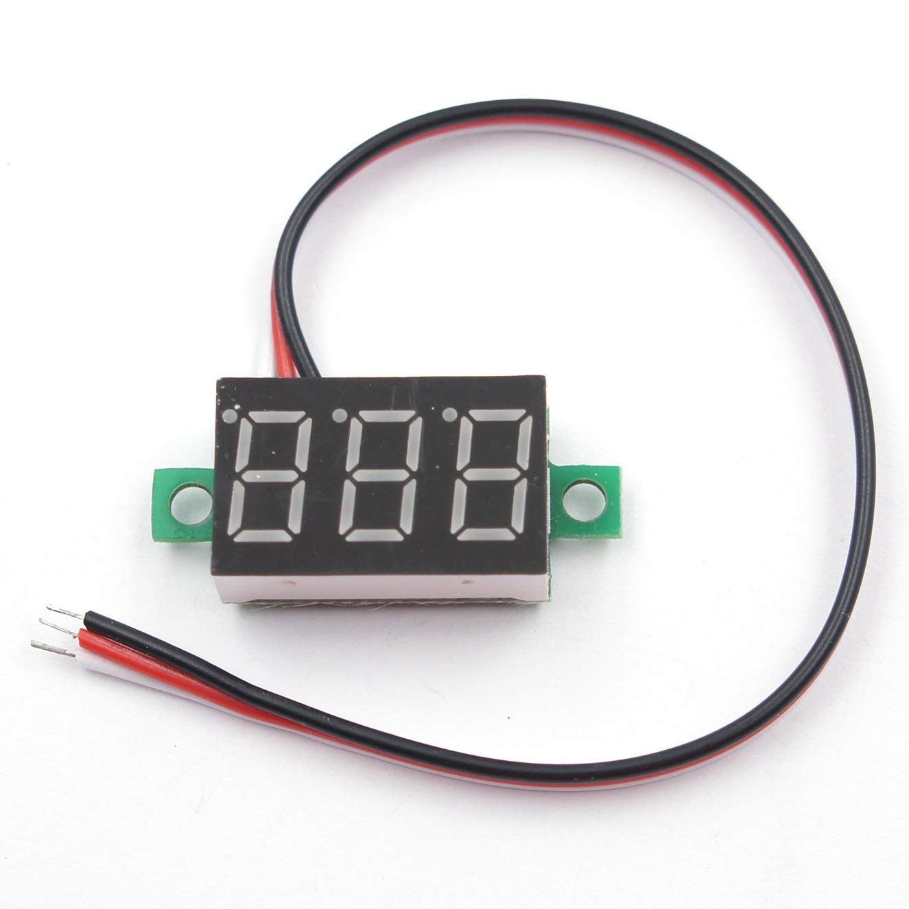 (5 Pack) JacobsParts DC 2.4-30V LED Voltmeter - 3-Digit Digital Voltage Tester For DIY & Automotive (Red)
