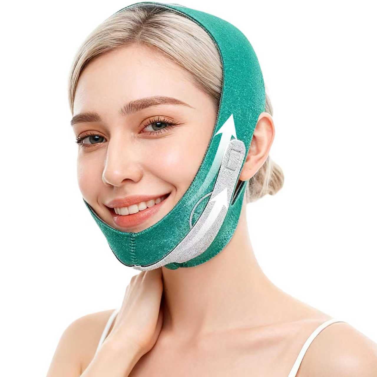 Graphene V Line Lifting Mask, Skin-Friendly & Breathable Double Chin Reducer, Adjustable Chin Strap for Sleeping with Highly Elastic Fabric, Chin Lifting Mask for Women Man