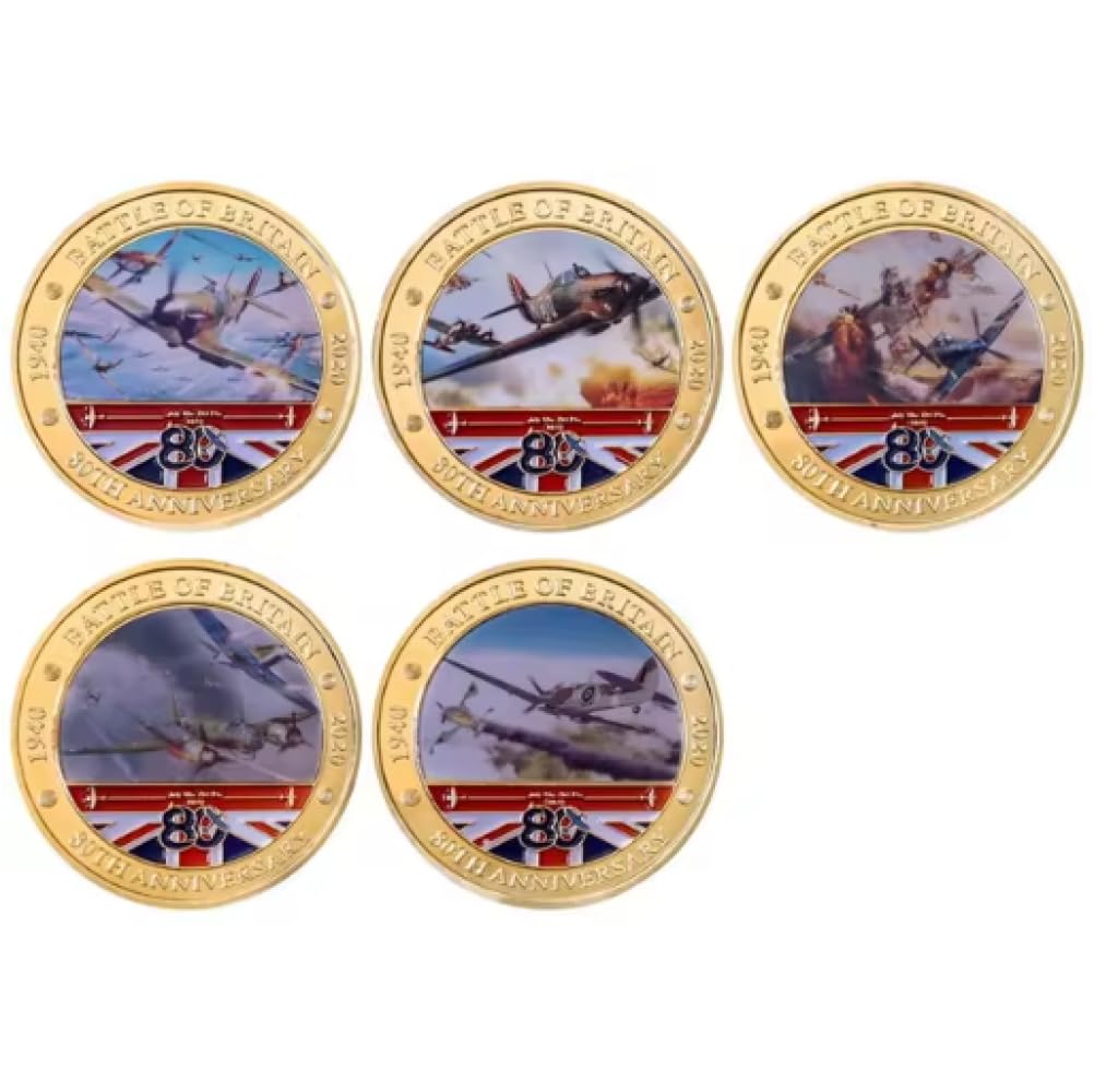 Monedas conmemorativas bañadas en Oro de la Batalla de Gran Bretaña Monedas de desafío Militares del Reino Unido Medalla de Recuerdo del ejército Regalos para Soldados Veteranos