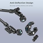 SMALLRIG 22" Magic Arm w Clamp, Overhead Phone Mount, Flexible Desk Camera Mount, Articulating Friction Boom Arm w Thread Adapter, for POV Shot, Light, Webcam, Mic, Action Camera, for Content Creators