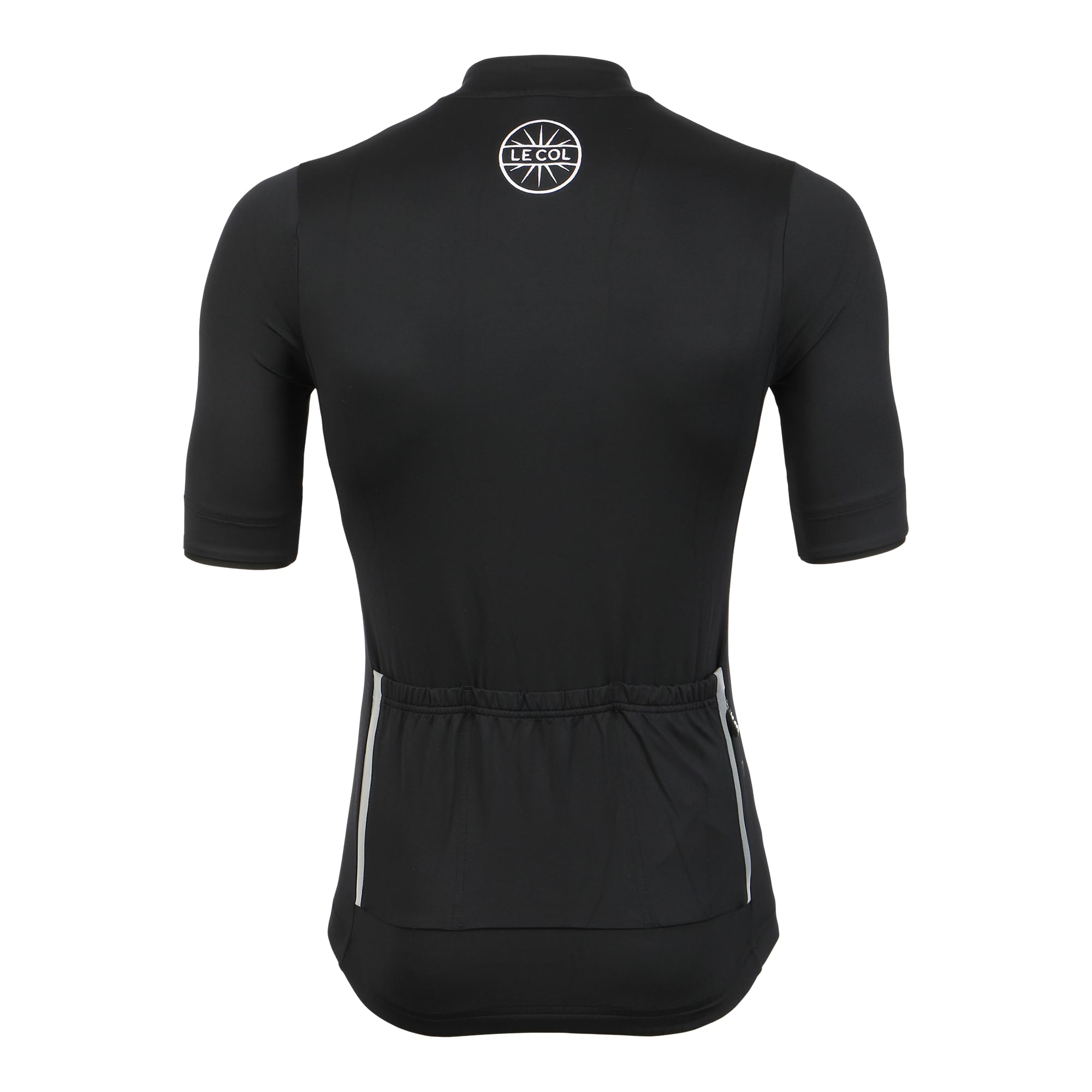 LE COL Men's Hors Categorie Jersey II | Short Sleeve Bike Shirt | Rear Pockets, Moisture Wicking, Relaxed Fit | Black | X-Large