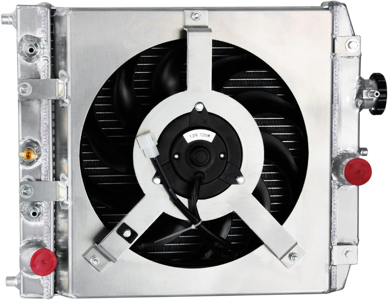 For 1992-2000 honda civic radiator, Cekupni All Aluminum Radiator Shroud Fan for 1992-2000 Honda Civic DX EX SIR GX HX Si LX, 92 1993 1994 1995 1996 1997 1998 1999 00, 2 Rows for honda civic radiator