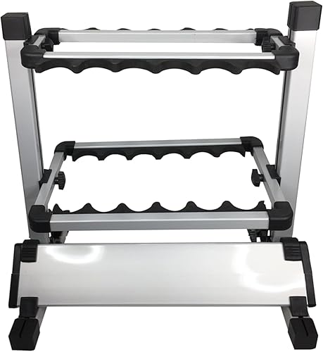 Pactrade Marine Soporte de caña de pescar aleación de aluminio portátil 12 vertical Rack barco casa garaje