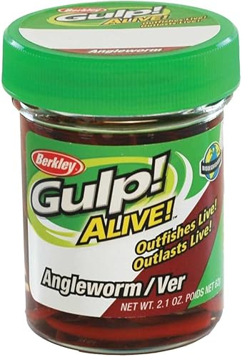 Berkley Gulp! Alive!® Gusano angular, rojo Wiggler, 1 pulgada
