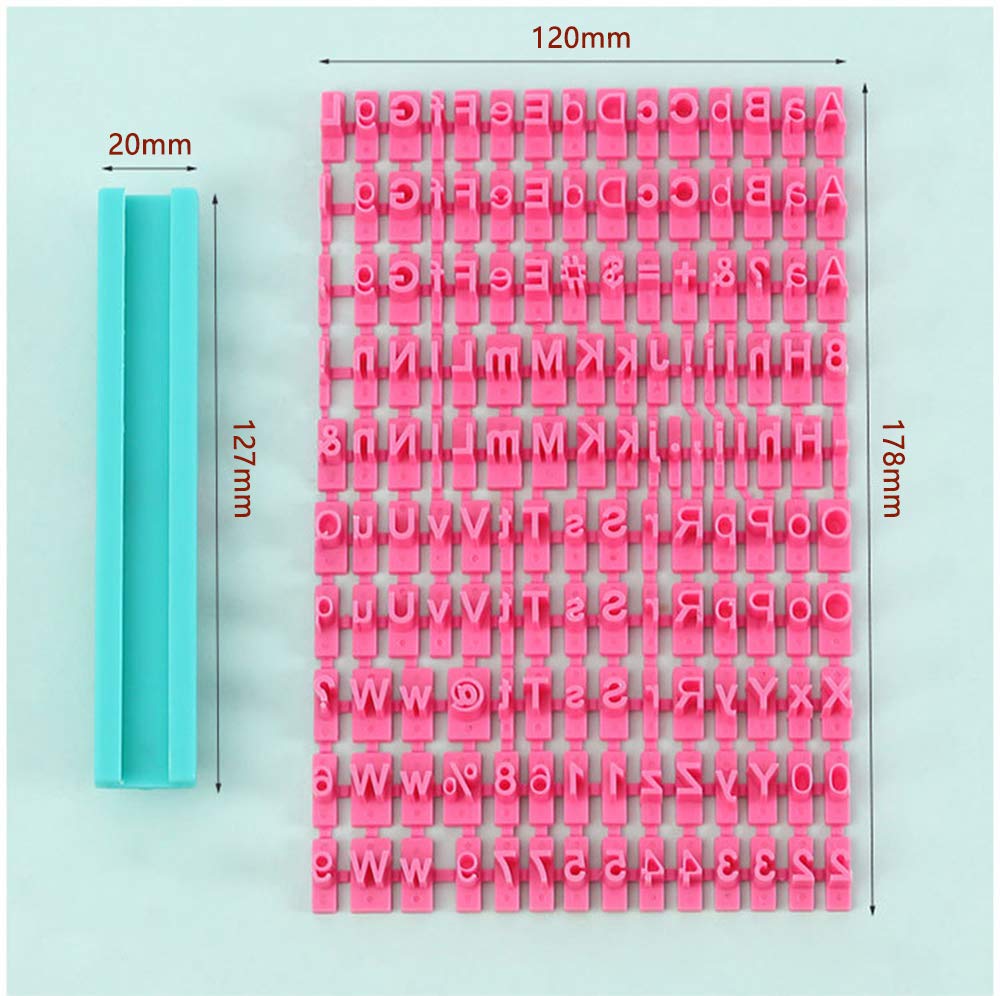 thumbnail: GOIYZTTR 160 Stuks Koekjesstempels - Letters, Cijfers En Symbolen | Fondant En Deeg Stempels