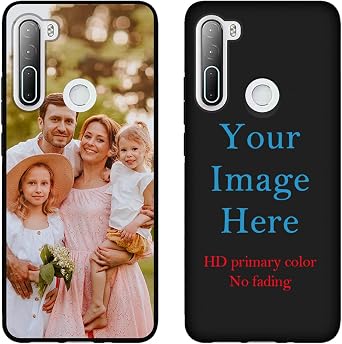 Custom Phone Case for HTC U20,Customized Personalized Photo Text Name Phone Case Anti-Scratch Soft Protective TPU Phone Cover Black