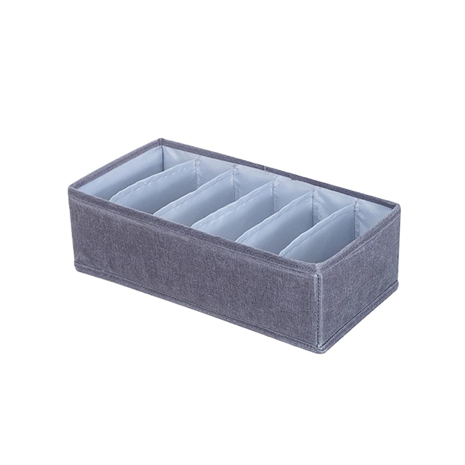 DFGRGRV Drawer Organiser Fabric Underwear Bra Storage Box Sorting Panty Socks Compartment Drawer Organizer Home(6 grids gray)