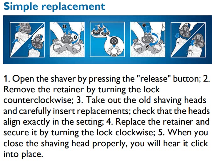 Miniatura 6 de SH70 Cabezales de repuesto compatibles con Philips Norelco Electric Razor S7000, S7500, S7370, S7371, S7720 y Star Wars SW7700 Series MultiPrecision
