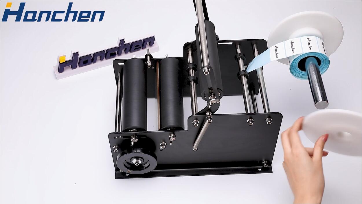 Hanshin Labelling Machine Watch Hanchen Manual Round Bottle Labeling Machine Installation on ...