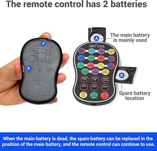 Miniatura 7 de Luces de fiesta de DJ, láser de escenario, efecto de luz norte, iluminación estroboscópica de disco activada por sonido RGB con control remoto,