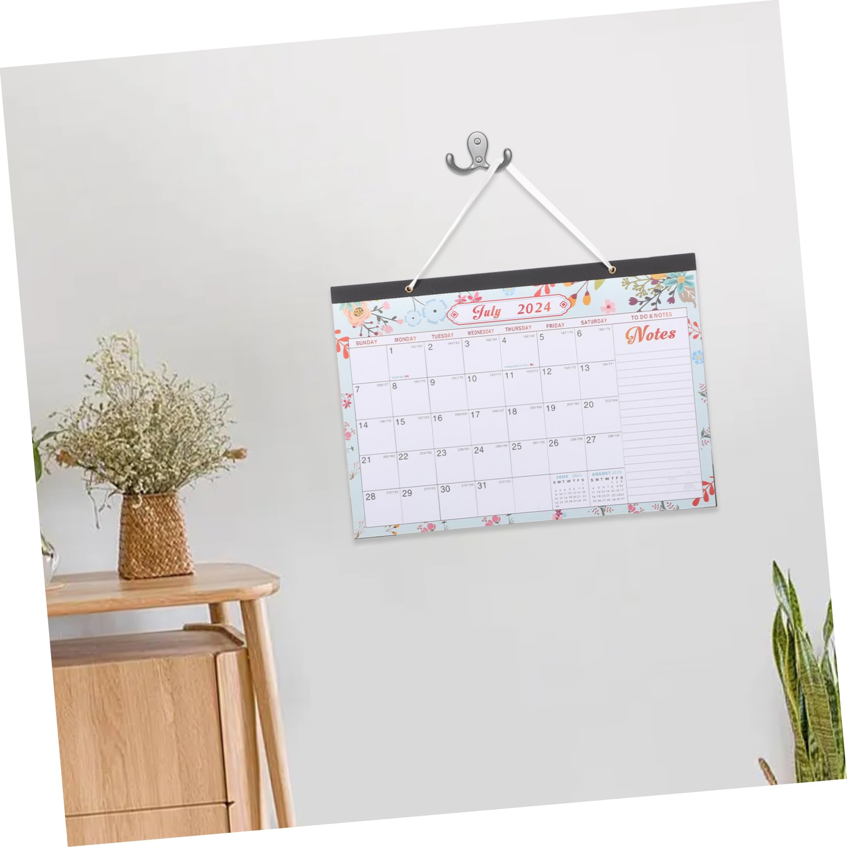 4 Piezas calendario de escritorio decoración de pared decoracion de pared planificador anual 18 calendario de mensual calendario colgante de oficina calendario impreso claro