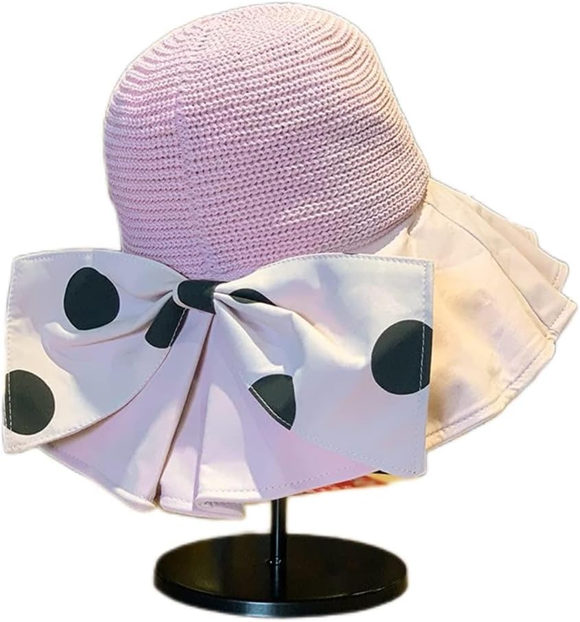 ！確認ページ！ たけち] 女性用の夏の帽子ポルカドットパターンデザインストローハット