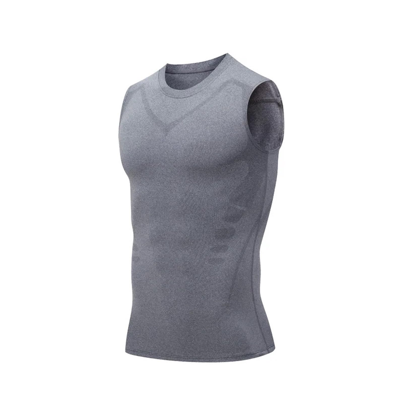 Débardeur gainant homme gilet amincissant XL gris lot de 2 t-shirts de compression