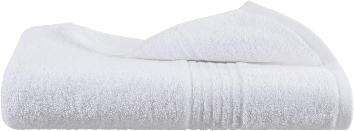 Southern Tide Oversized Bath Towel – 33" x 65" – Plush, Absorbent Cotton Blend with Intelliweave™ – Low Lint, Fade Resistant, Embroidered Skipjack Logo – Soft Coastal Comfort – White