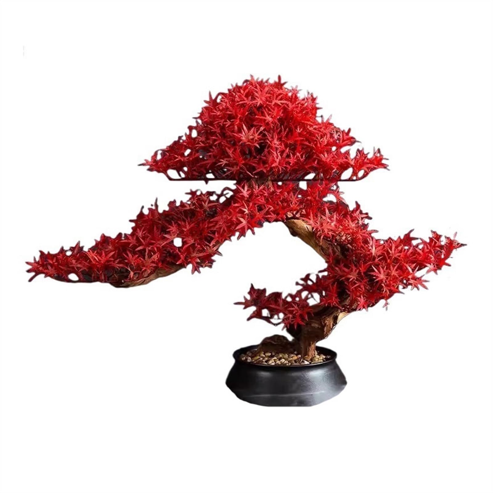 IUokLU Artificial Bonsai Tree Indoor Fake Tree Potted Plants Living Room Entrance Office Chinese Simulation Tree Ornaments Feng Shui Ornaments Artificial Tree