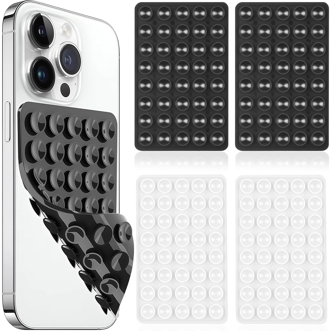 4 Pieces Double Sided Suction Cup Mobile Phone Suction Cups, Non-Slip Mobile Phone Mounts, for Selfies and Videos, for All Models of Mobile Phones (4 Colours) — view 7