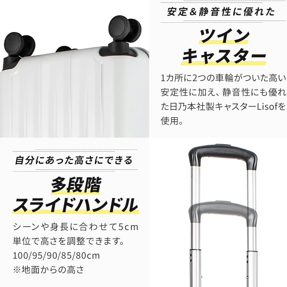 トラベリスト] スーツケース キャリーケース ジッパーキャリー 大容量