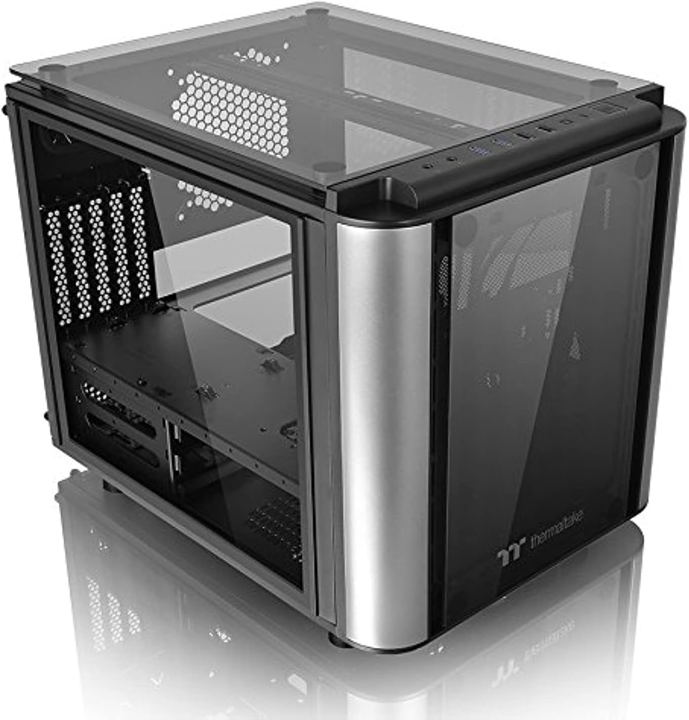 Thermaltake Level 20 VT Tempered Glass Interchangeable Panel DIY LCS Chamber Concept Micro ATX Modular Gaming Computer Case CA-1L2-00S1WN-00