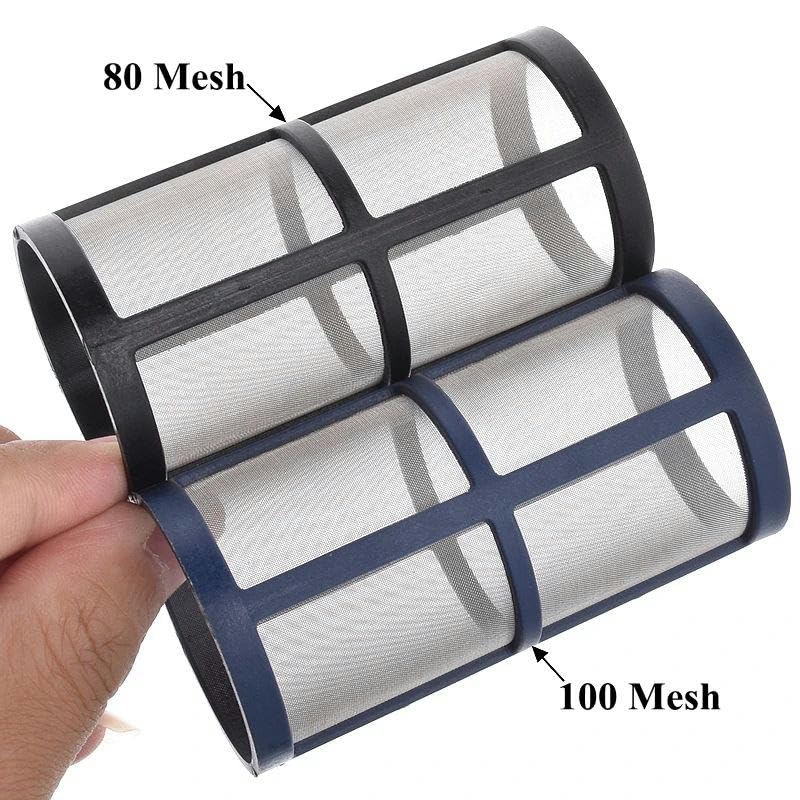 Juego de filtros de riego de jardín de 5 piezas de malla de acero inoxidable de 10 a 200 para accesorios de cocina, uso doméstico y exterior, fácil de limpiar, filtración eficiente