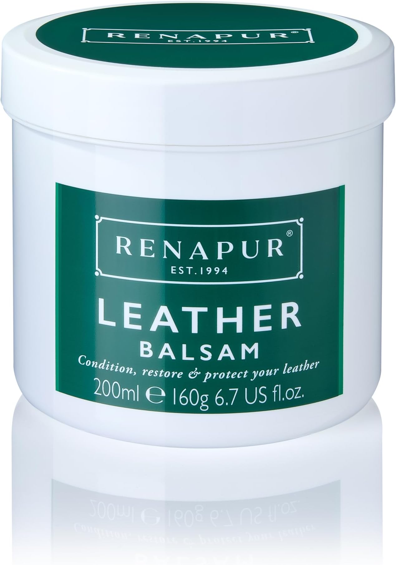 Renapur Leather Balsam, Natural Balm, Conditioner and Restorer 200 ml โ Leather Care and Protection for Sofas Furniture Shoes Bags Car Seats Saddlery and Tack (Original) โ Packaging May Vary