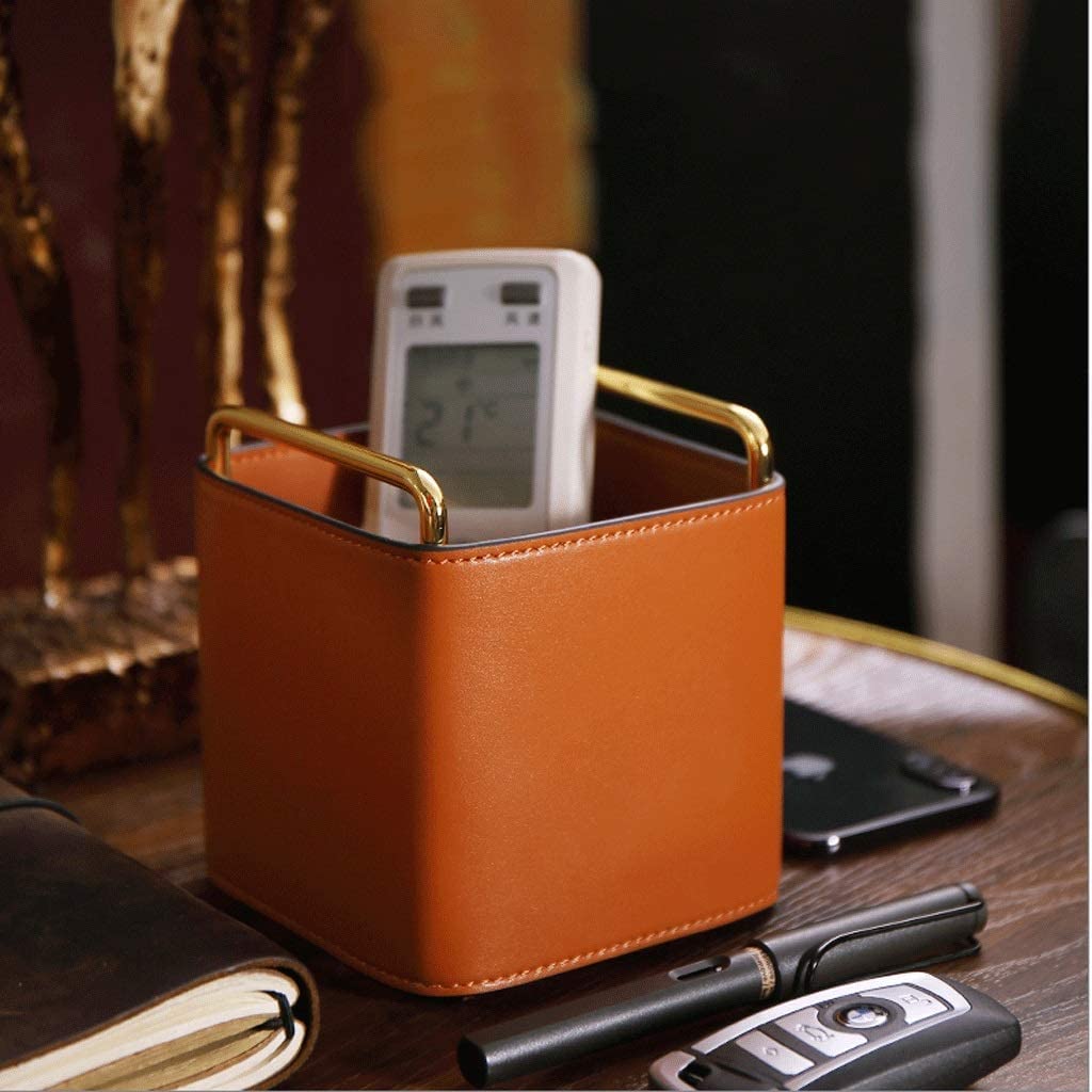 Portamatite Portapenne in Pelle, portamatite Multifunzione Durevole con Impugnatura Portatile, Porta pennelli per Trucco con Design a Bocca Larga Portapenne