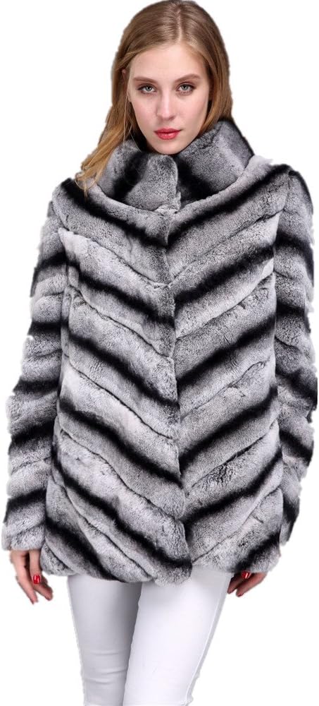 LVCOMEFFGenuine rex Rabbit Fur Coat 1706026