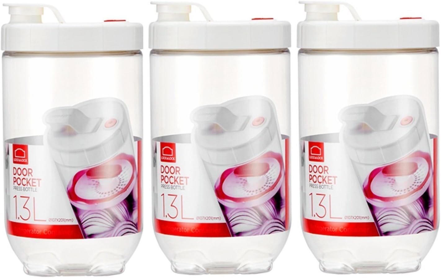 LOCK n LOCK Inteorak Clear Pickle Jar / Ferment Storage Container, Special Set of 3