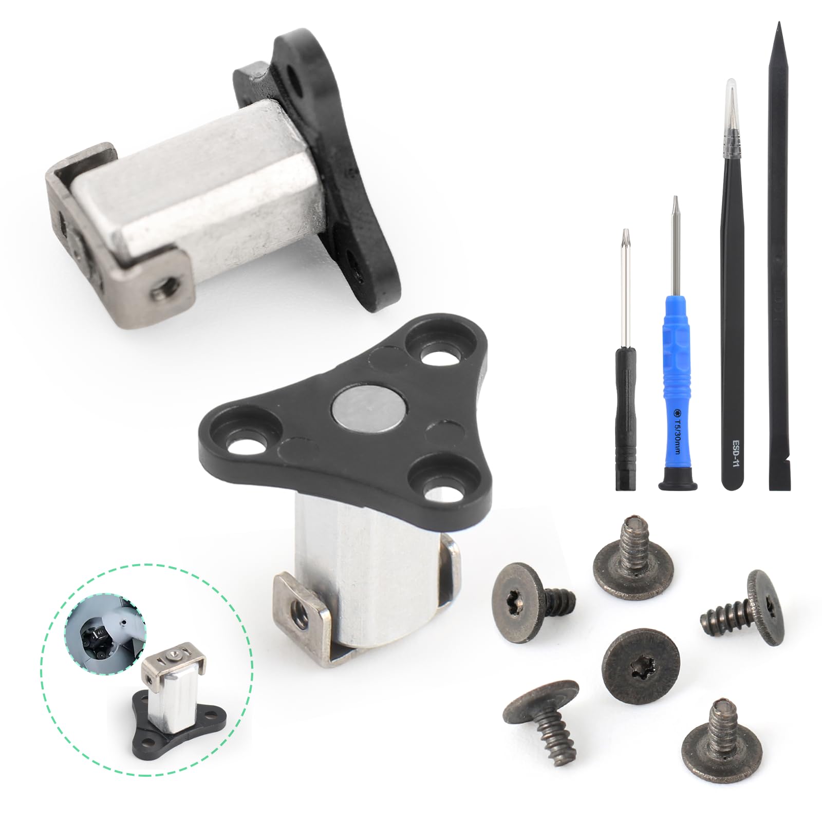 2 Pcs Front Arm Axis Replacement for DJI Mini 4 Pro Front Arm Hinges Arm Shaft for DJI Mini 4 Pro/mini 3 Drone Accessories Parts with Repair Tools(6Pcs Front Hinges Screws)