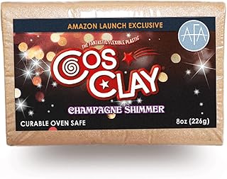 Cosclay - Champagne Shimmer - Flexible Polymer Clay (8oz) Green