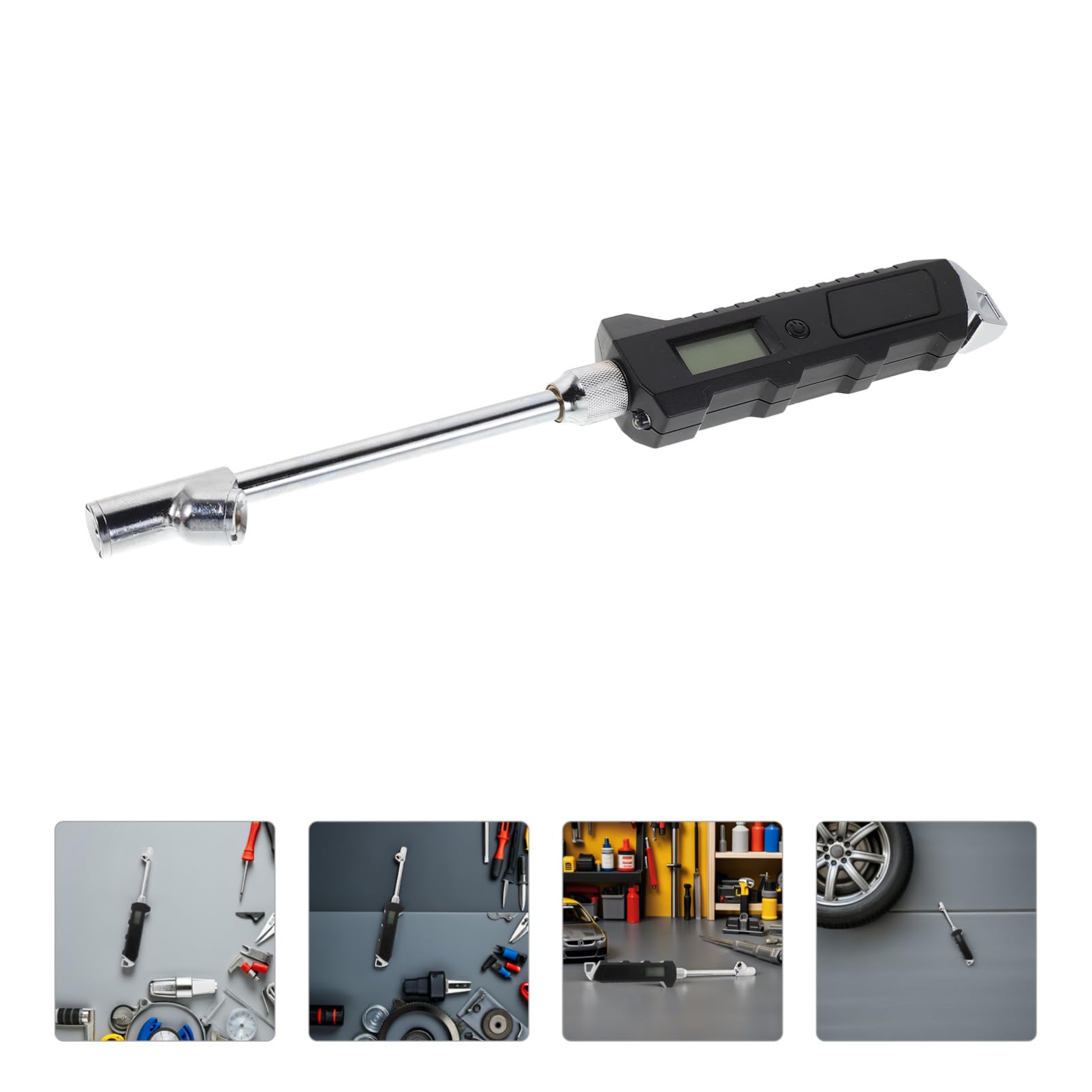OUNONA Manomètre Numérique Portable Double Tête avec Affichage LCD Rétroéclairé Jauge Précise pour Pneus de Voiture Camion et Lecture Facile Pression de Pneus