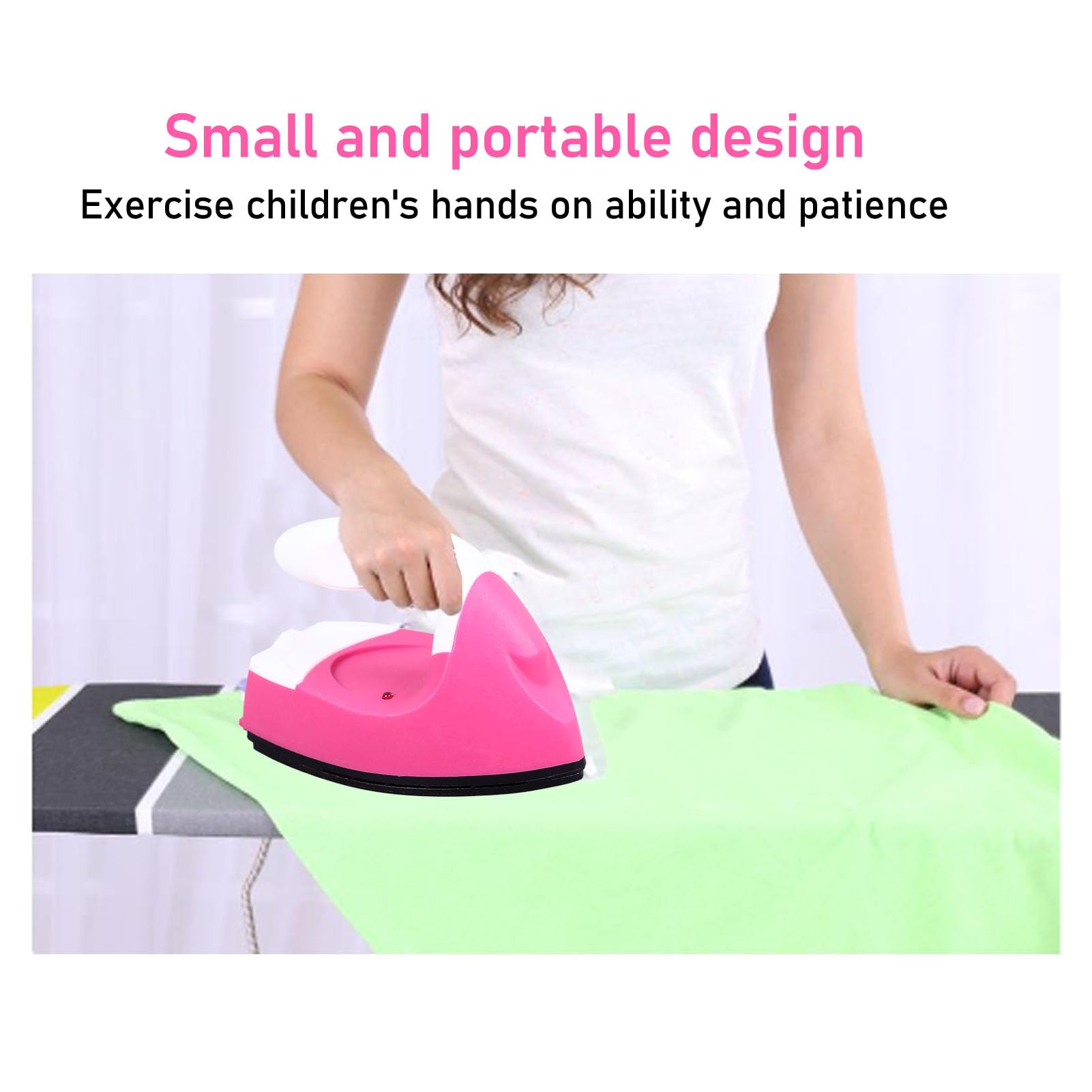 Dilwe Ferro da Stiro Mini Artigianale, Stiro Elettrico Portatile, ABS Resistente, per Famiglia, Bambini, Viaggi e Uso Domestico