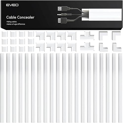 Miniatura 11 de EVEO Ocultador de cables – Un Ocultacables de 300" Cubierta de Cable de Pared Ocultacables, Ocultador de Cables, Ocultadores de Cables para TV en la